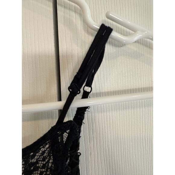 FREE PEOPLE INTIMATELY She's Got It Black Lace Slip Dress Back Button - Picture 5 of 8